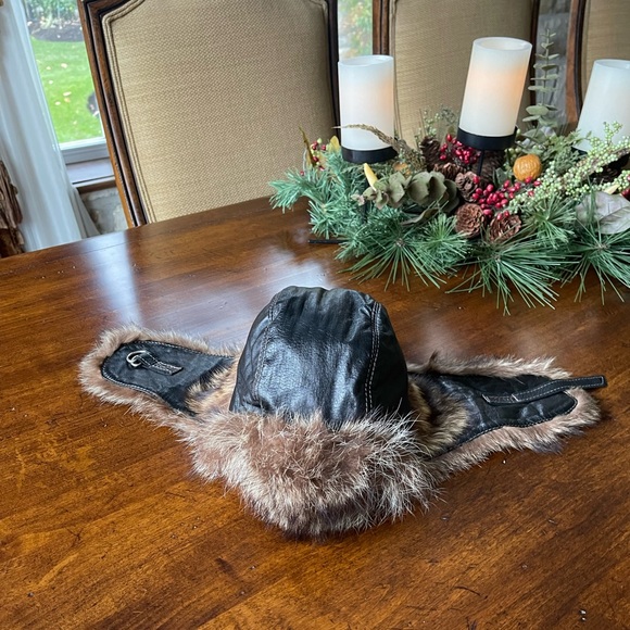 Harricana Fur and Leather Hat…Size M - Picture 5 of 12
